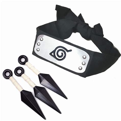 naruto head band with kinu knife fake shoes|naruto headbands for women.